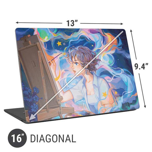 Rainbow Anime Artist Painter by Ivy Dolamore Universal Laptop 16in (13 x 9.4in) Skin